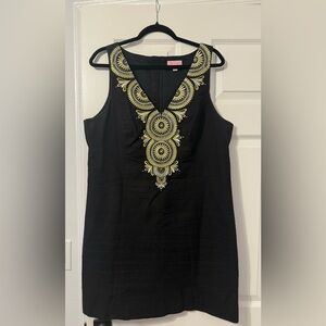 Black and Gold Lilly Pulitzer Sleeveless Dress